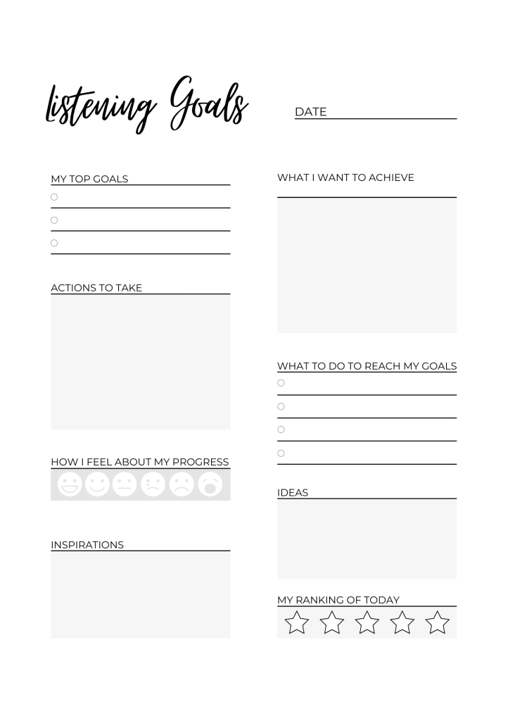 listening skills tracker