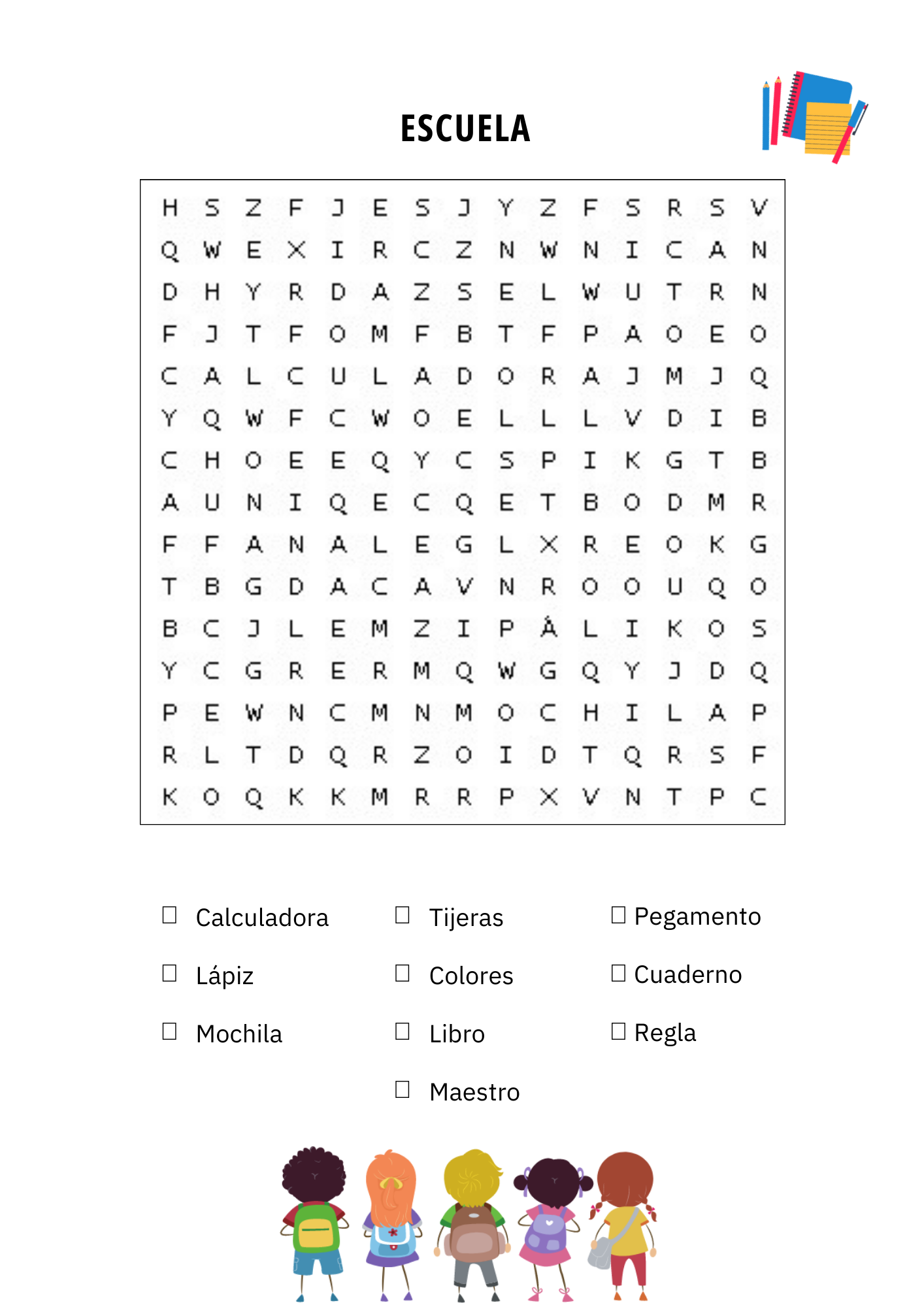 Spanish Vocabulary Word Search - Image 7