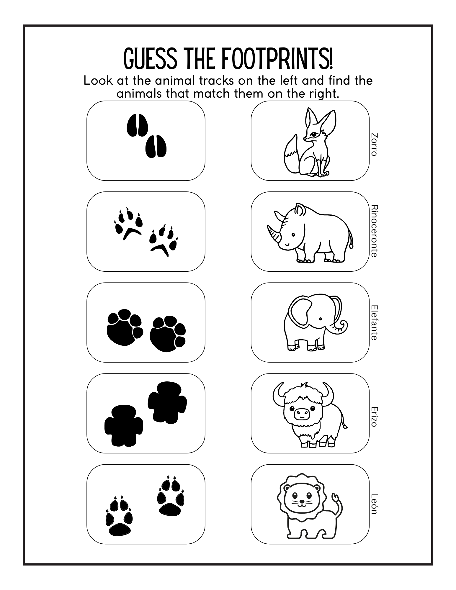 Children's Spanish Jungle Activity Pack - PDF - Image 19