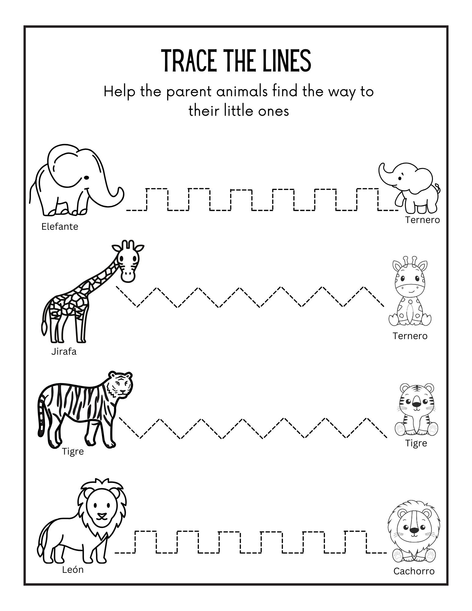 Children's Spanish Jungle Activity Pack - PDF - Image 16