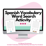 Spanish Vocabulary Word Search