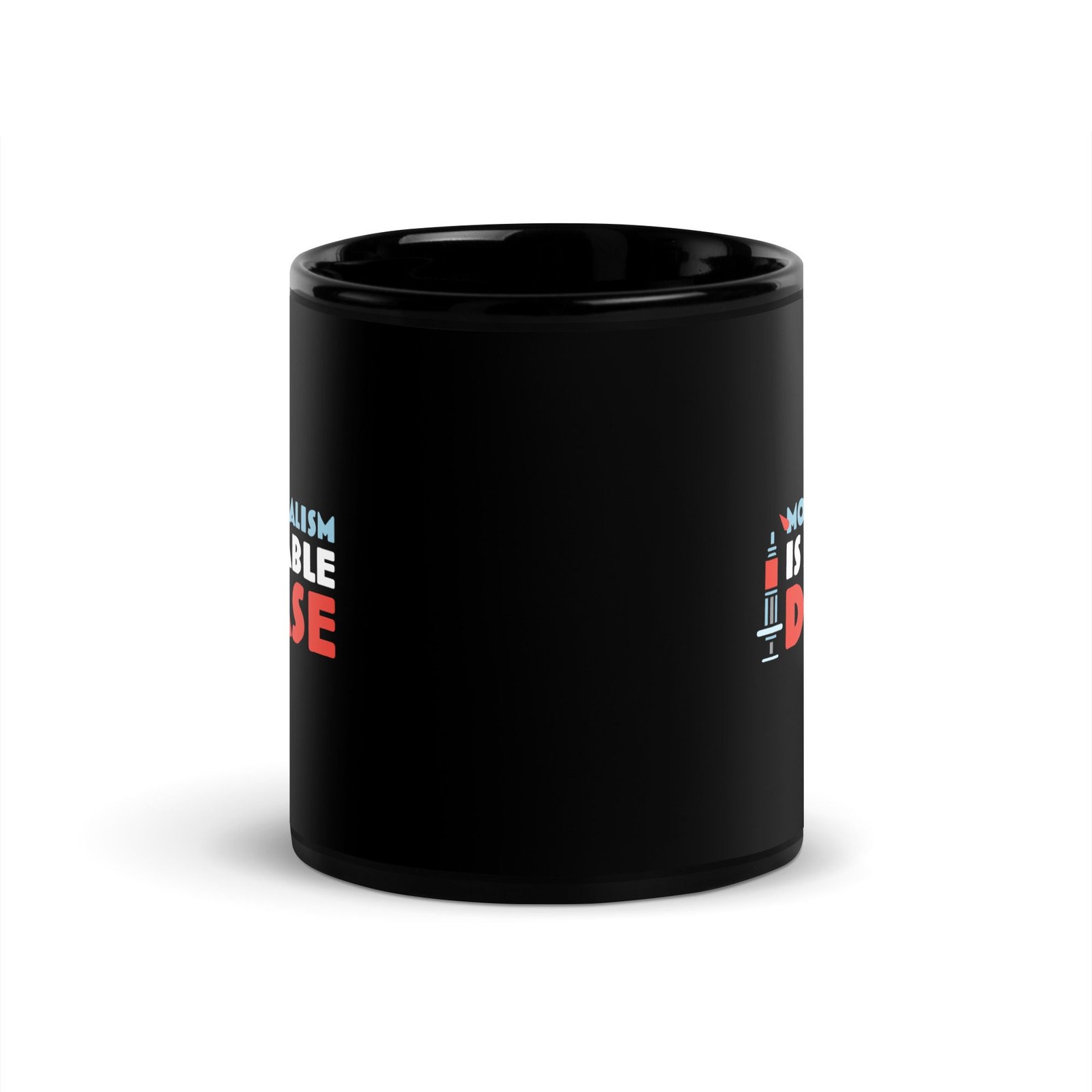 Monolingualism Black Glossy Mug. - Image 3