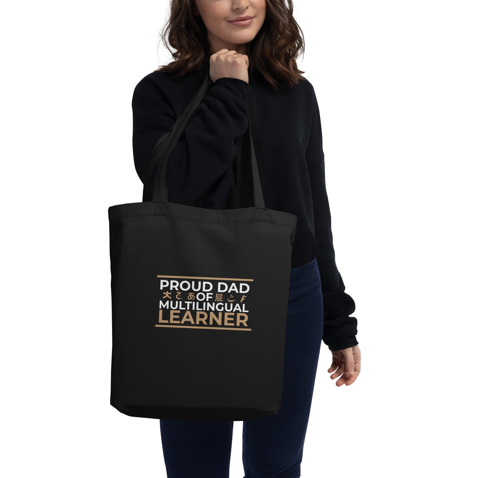 Proud DAD Of Multilingual Learner Eco Tote Bag. - Image 5