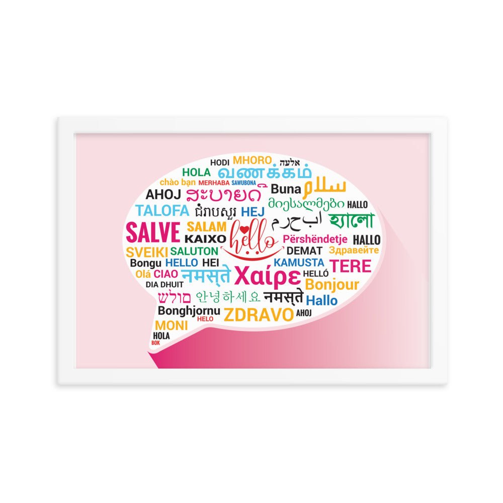 Hello in Different Languages Framed poster, Classroom Decor, Bilingual Poster, Back To School, Office Decor, Superpower Poster, - Image 4
