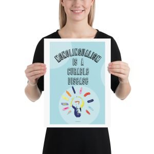 Monolingualism Poster, Bilingual Poster, Being Bilingual Poster, Classroom Decor, Bilingual Poster, Back To School, Office Decor,