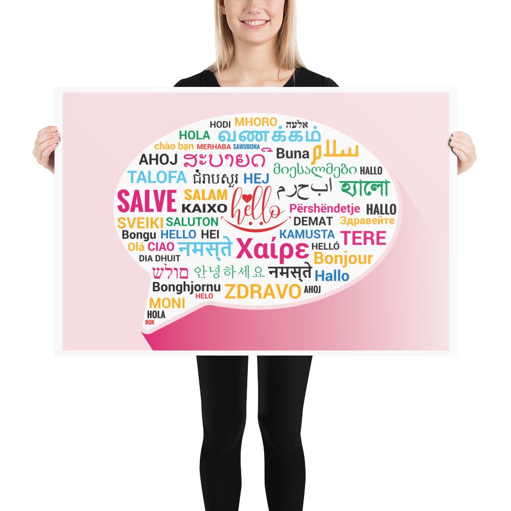 Hello Poster in Different Languages, Classroom Decor, Bilingual Poster, Back To School, Office Decor, Superpower Poster, - Image 3