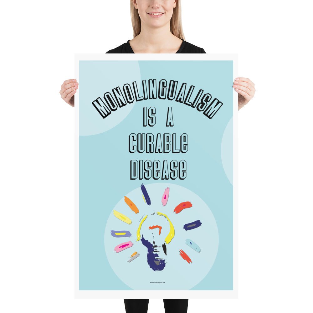 Monolingualism Poster, Bilingual Poster, Being Bilingual Poster, Classroom Decor, Bilingual Poster, Back To School, Office Decor, - Image 3