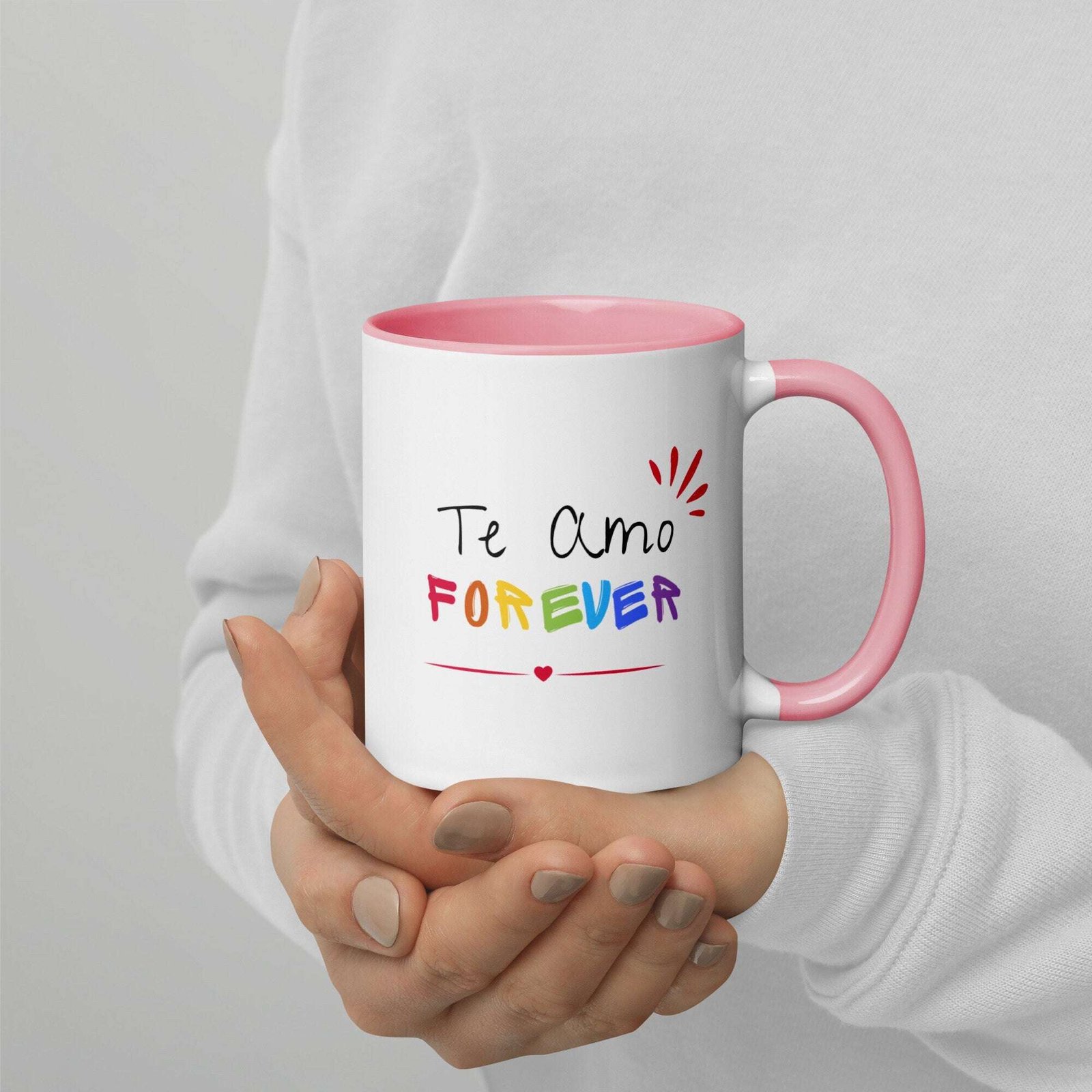 Te Amo Forever Mug with Color Inside - Image 10