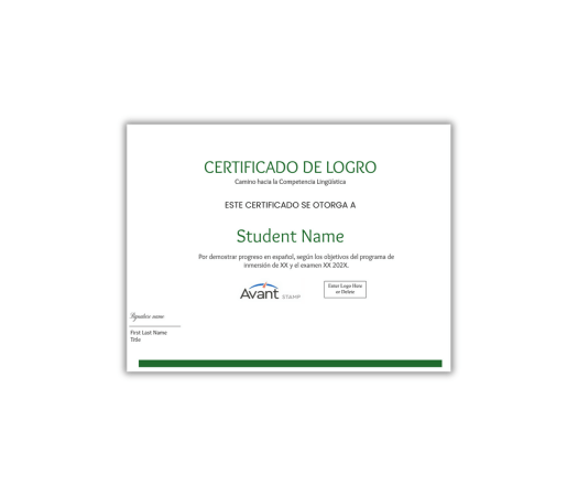 immersion certificate