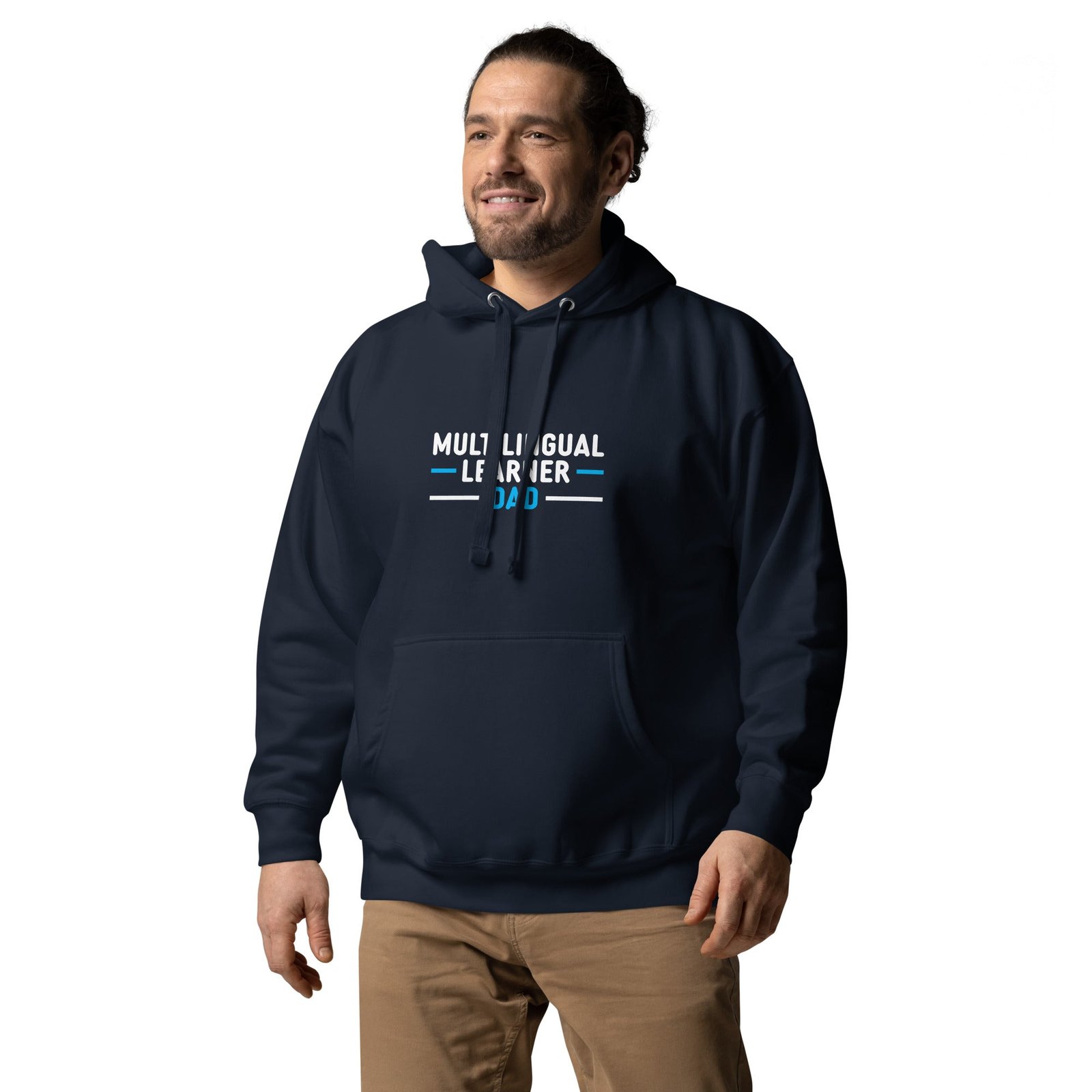 Multilingual Learner Dad Hoodie - Image 11