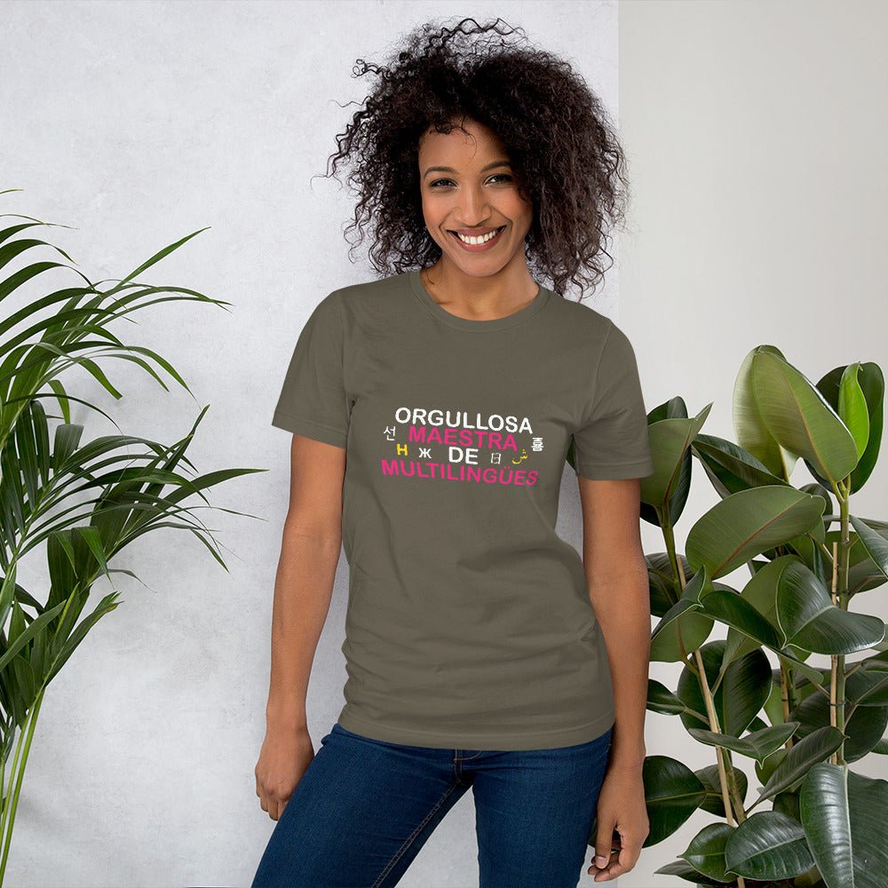 Orgullosa Maestra De multilingues t-shirt - Image 14