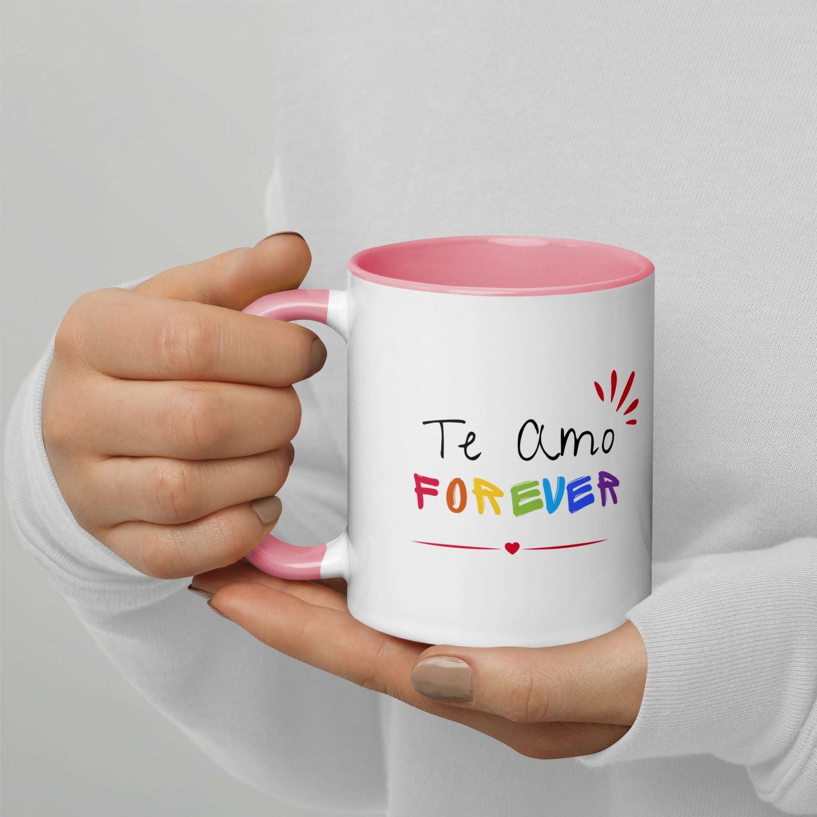Te Amo Forever Mug with Color Inside - Image 6