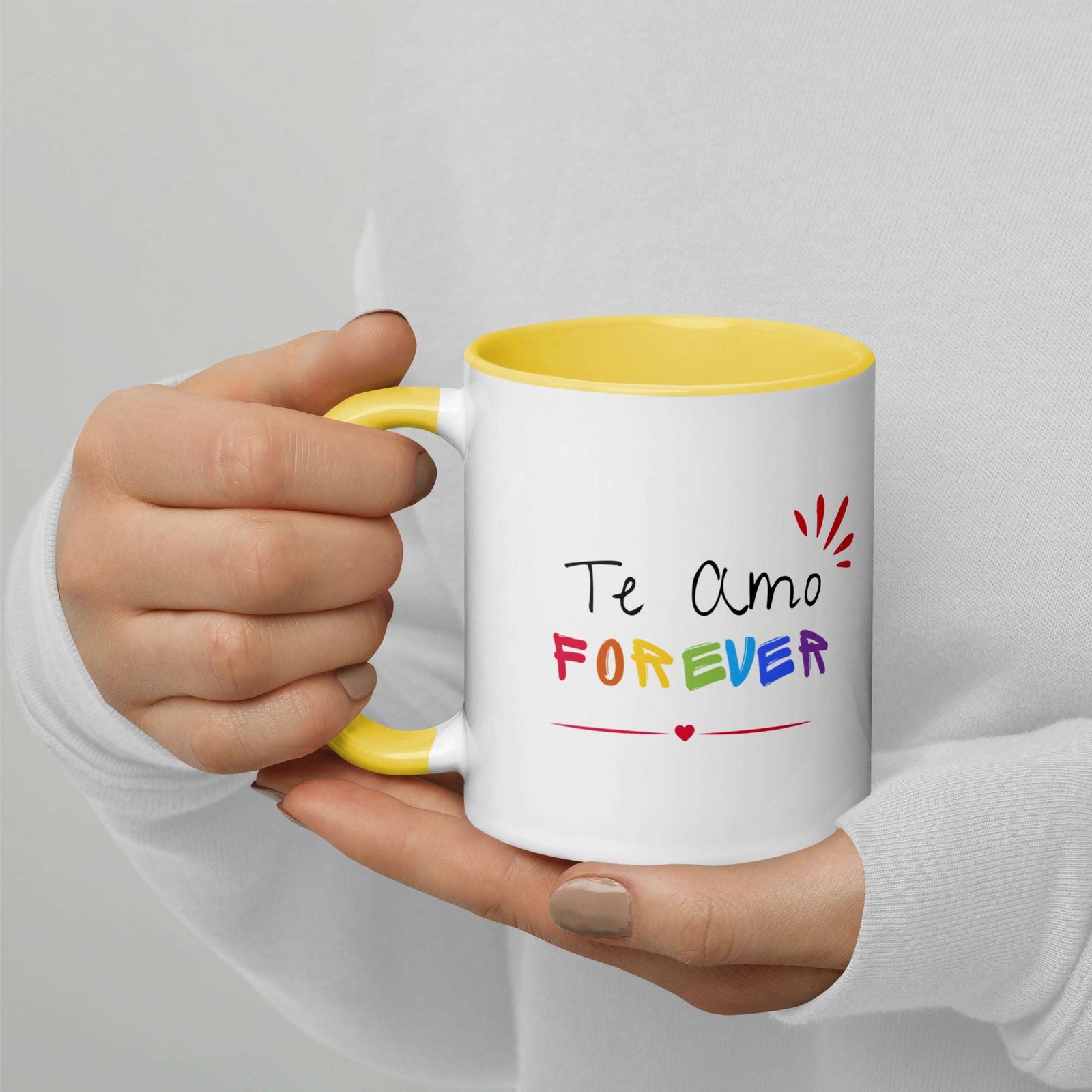 Te Amo Forever Mug with Color Inside - Image 5