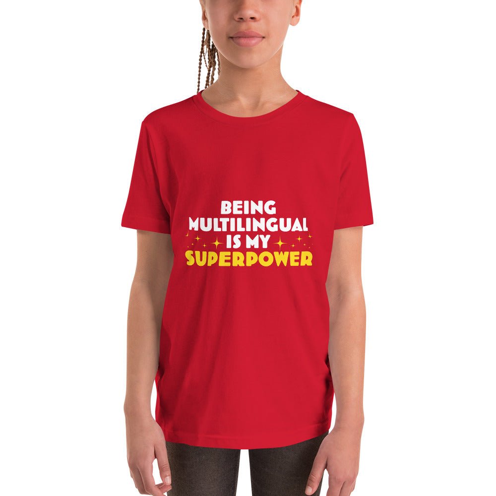 Proud Multilingual Youth Short Sleeve T-Shirt - Image 3
