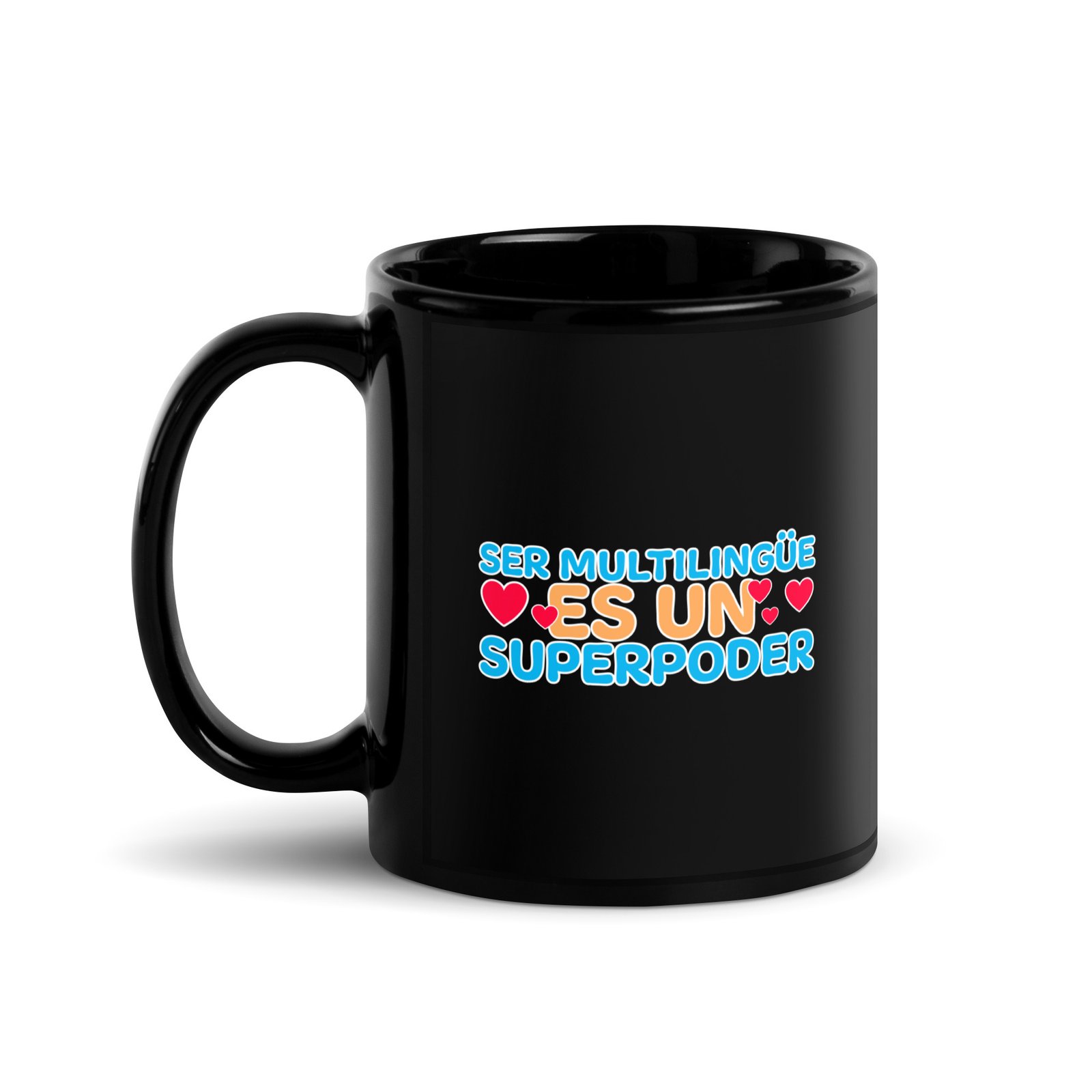 Superpoder Black Glossy Mug - Image 4
