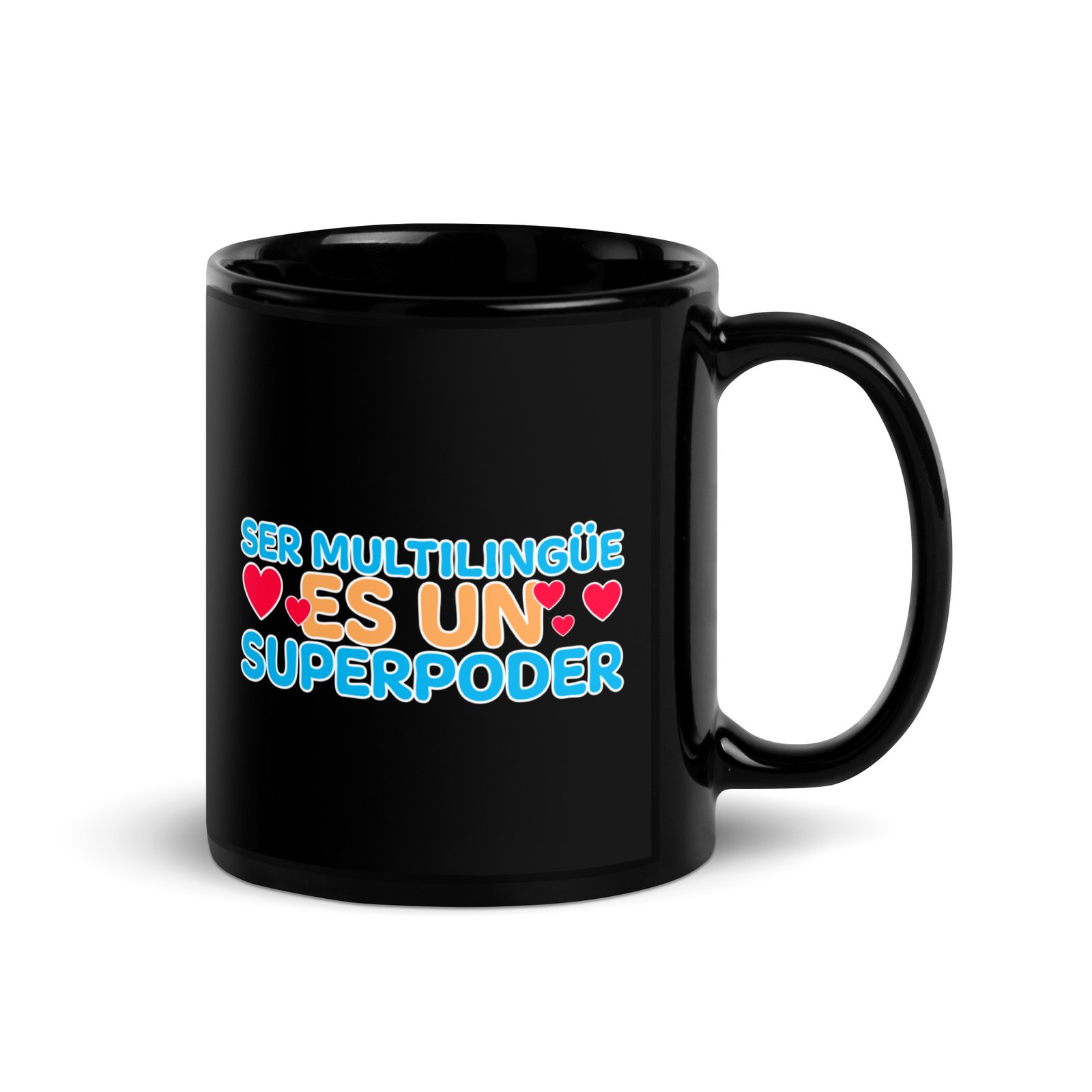 Superpoder Black Glossy Mug - Image 2