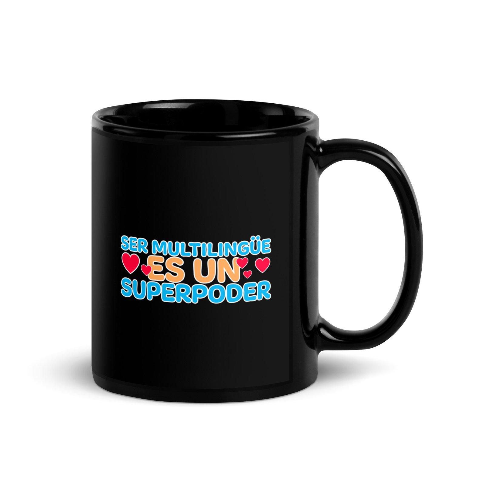 Superpoder Black Glossy Mug - Image 5